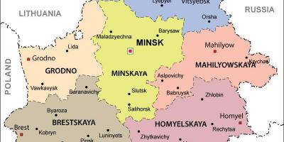Térkép Fehéroroszország politikai