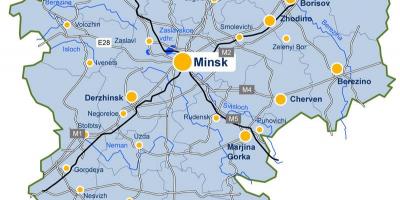Minszk Fehéroroszország térkép